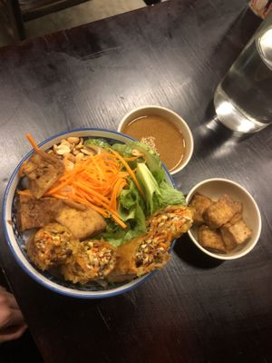 Spring roll bowl  at Chickpea Eatery Thuan Chay in Hoi An