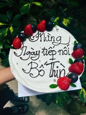 Vegan birthday cake in CHICKPEA EATERY, HOI AN at Chickpea Eatery Thuan Chay in Hoi An