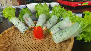 Fresh Springrolls (cooking class) at Chickpea Eatery Thuan Chay in Hoi An