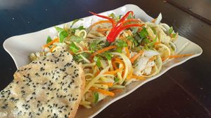 Vegan "chicken" salad (cooking class) at Chickpea Eatery Thuan Chay in Hoi An