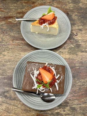 Cheesecake and Brownie  at Chickpea Eatery Thuan Chay in Hoi An