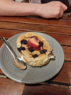 Cheesecake at Chickpea Eatery Thuan Chay in Hoi An