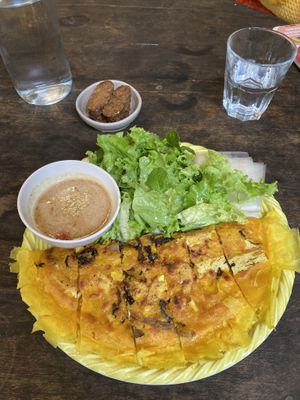 Banh xeo. Delicious  at Chickpea Eatery Thuan Chay in Hoi An
