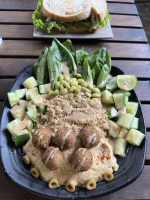 Green Bowl & falafel sandwich   at Chickpea Eatery Thuan Chay in Hoi An