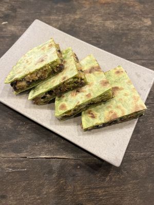 Spinach vegan quesadilla   at Chickpea Eatery Thuan Chay in Hoi An