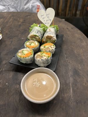 Fresh spring rolls  at Chickpea Eatery Thuan Chay in Hoi An