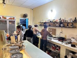 Open kitchen   at Chickpea Eatery Thuan Chay in Hoi An