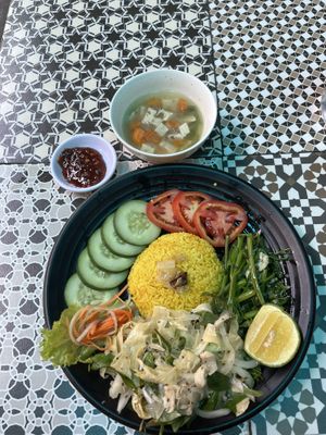 Vegan chicken ricee  at Chickpea Eatery Thuan Chay in Hoi An