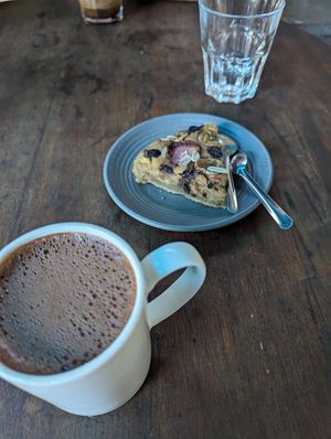 Hot choc and banana cake at Chickpea Eatery Thuan Chay in Hoi An