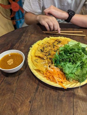 Vietnamese pancake at Chickpea Eatery Thuan Chay in Hoi An