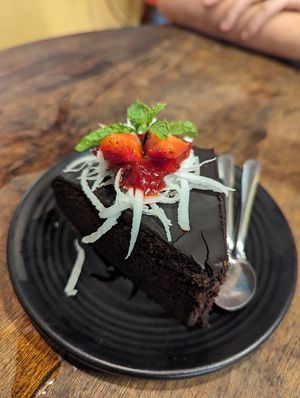 Beetroot brownie at Chickpea Eatery Thuan Chay in Hoi An