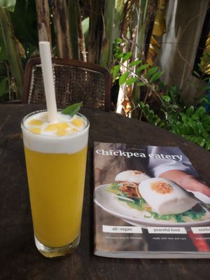 Mango lassie at Chickpea Eatery Thuan Chay in Hoi An
