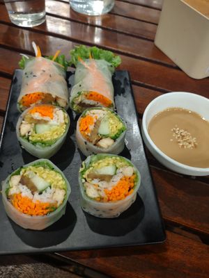 Amazing spring rolls 😋 at Chickpea Eatery Thuan Chay in Hoi An