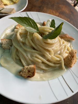 Creamy cauliflower pasta   at Chickpea Eatery Thuan Chay in Hoi An