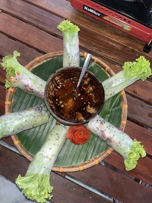 Spring rolls  at Chickpea Eatery Thuan Chay in Hoi An
