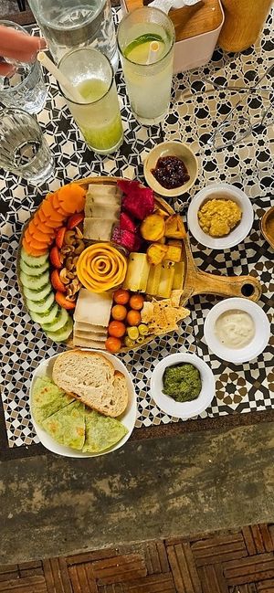 cashew cheese platter at Chickpea Eatery Thuan Chay in Hoi An