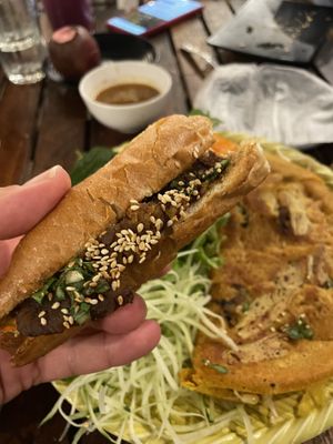 Tempeh sandwich  at Chickpea Eatery Thuan Chay in Hoi An