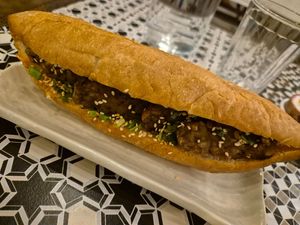 Tempeh bahn mi at Chickpea Eatery Thuan Chay in Hoi An