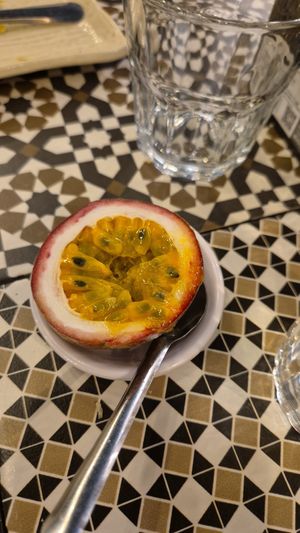 Complimentary passion fruit at Chickpea Eatery Thuan Chay in Hoi An