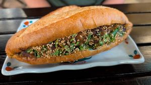 Tempeh Banh Mi at Chickpea Eatery Thuan Chay in Hoi An