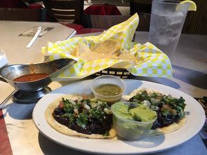 2 tacos & tortilla chips for 2 USD on taco tuesday. at Country Flame in New Orleans