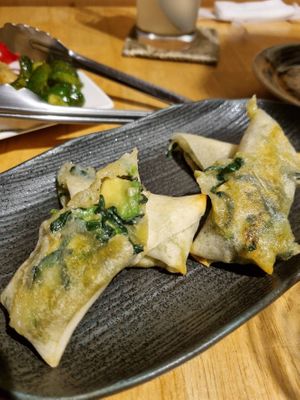 Avocado spring roll   at Chimaki in Tokyo