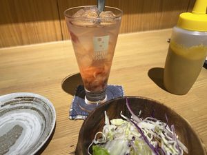 Seasonal fruit drink. Made fresh. This was a strawberry lemonade. Exceptionally delicious! 5/5  at Chimaki in Tokyo