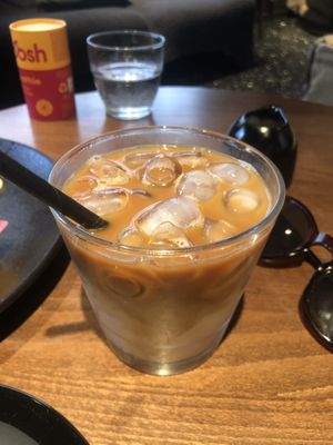 Ice latte   at Java Whiskers Cat Café in Stockholm