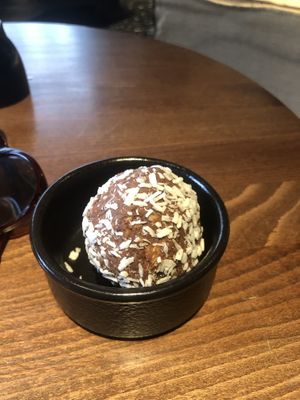 Chocolate ball  at Java Whiskers Cat Café in Stockholm