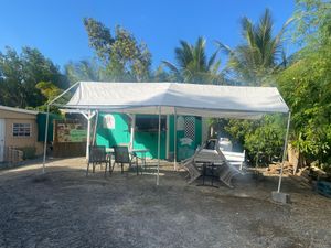 View from the street at Amore Arowako Vegan Club in St John