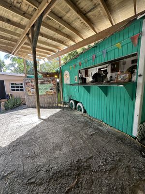 Outside  at Amore Arowako Vegan Club in St John