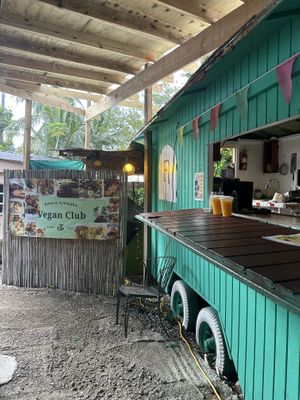 Outside  at Amore Arowako Vegan Club in St John