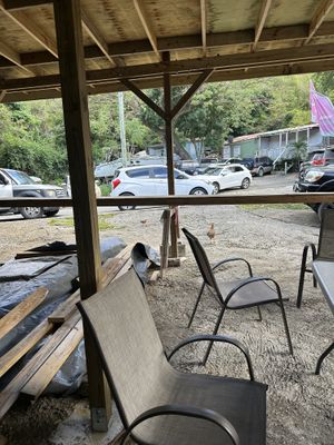 Outside  at Amore Arowako Vegan Club in St John