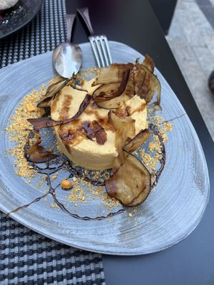 Hummus with crispy aubergine  at La Tapia in Salamanca