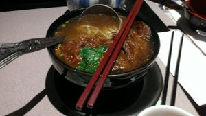 Veggie duck soup noodle! I highly recommend it, it is absolutely delicious!! at Tenon Vegetarian Cuisine in Markham