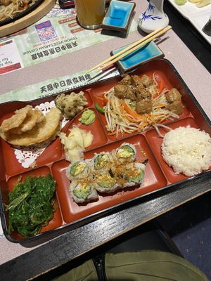 Chickun teriyaki bento box  at Tenon Vegetarian Cuisine in Markham