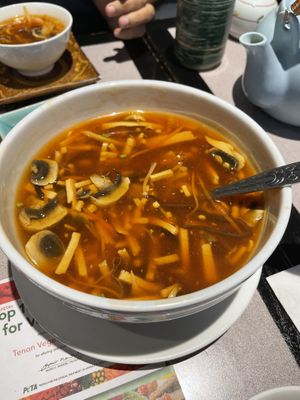 Hot & sour soup  at Tenon Vegetarian Cuisine in Markham