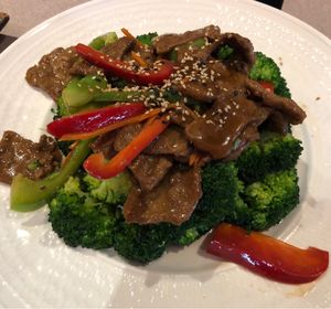 Beef broccoli  at Tenon Vegetarian Cuisine in Markham