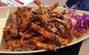 crispy 'fish' at Tenon Vegetarian Cuisine in Markham