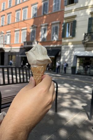 Hazelnut (nocciola) gelato  at Gelateria La Miraje in Parma