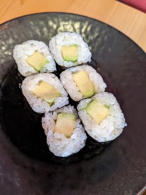 Vegan avocado maki at Yamazaki in Basingstoke