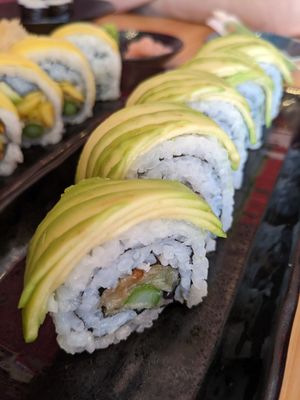Vegan vegetable dragon roll at Yamazaki in Basingstoke