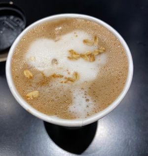 Obsessed with the Super Bori (barley) latte!  at Super Matcha - Hyundai Seoul in Seoul