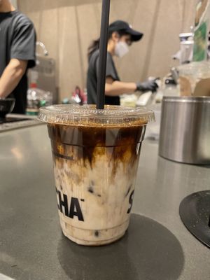 Super Bori iced!  at Super Matcha - Hyundai Seoul in Seoul