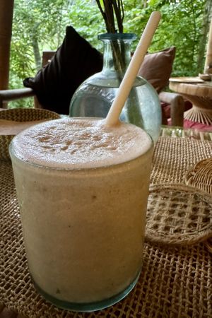 Oat milk drink  at Casa Curandera Bali in Ubud