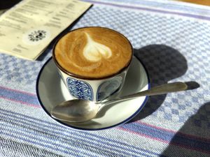 Cappuccino mit Sojamilch at Café Johanna in Hamburg