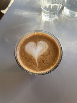Oat milk latte  at Social Brew in Copenhagen