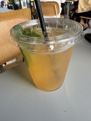 Iced black tea (beware: it is sweetened!)  at Social Brew in Copenhagen