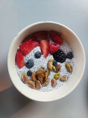 Chia pudding 55 DKK at Social Brew in Copenhagen