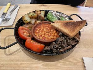 Vegan English breakfast   at Billy Brunch & Lounge in Barcelona